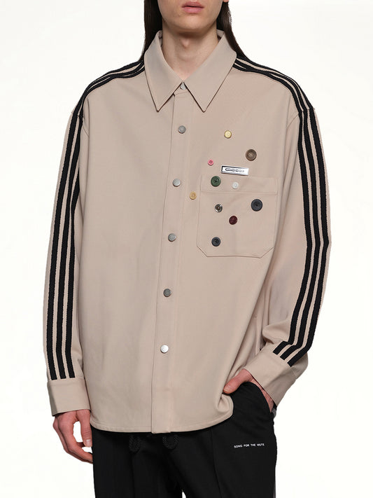3 Stripe Shirt in Stone Khaki