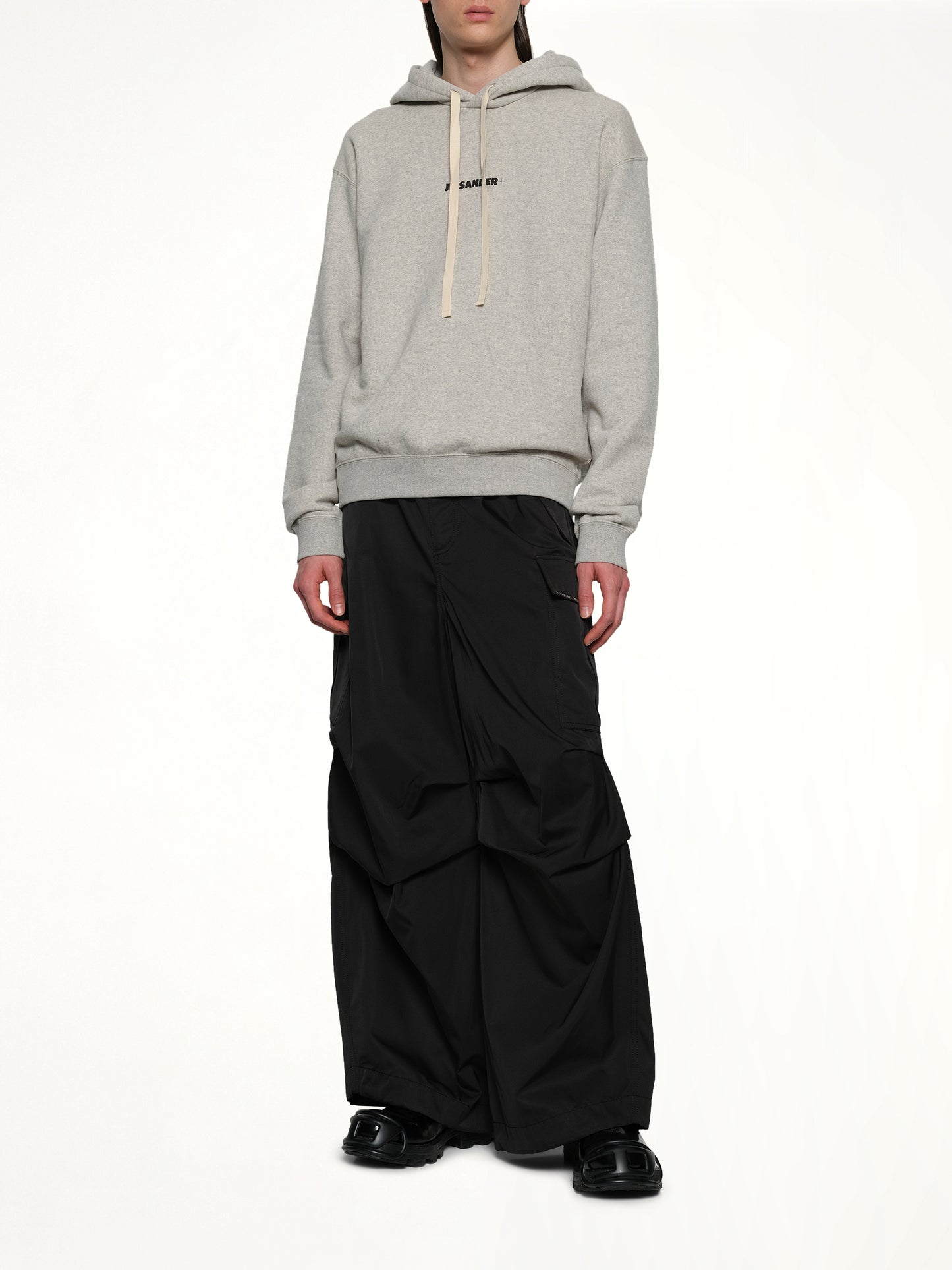 Plus Compact Terry Hoodie in Powder Green