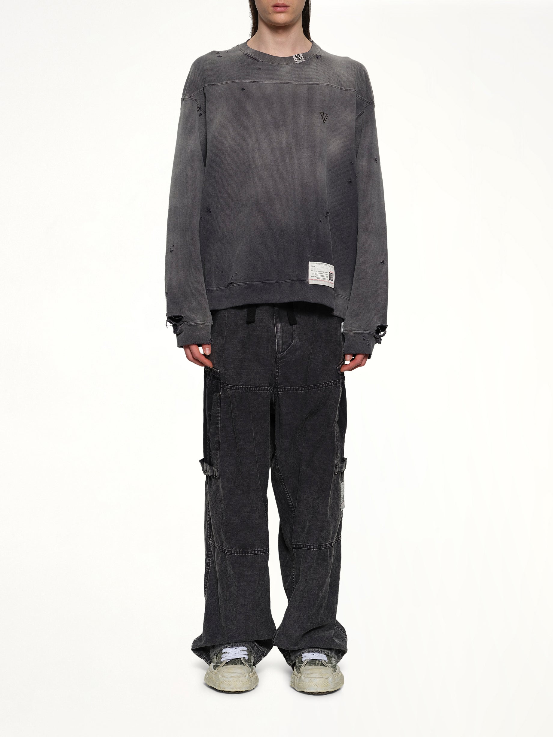 Sun Faded Pullover in Black