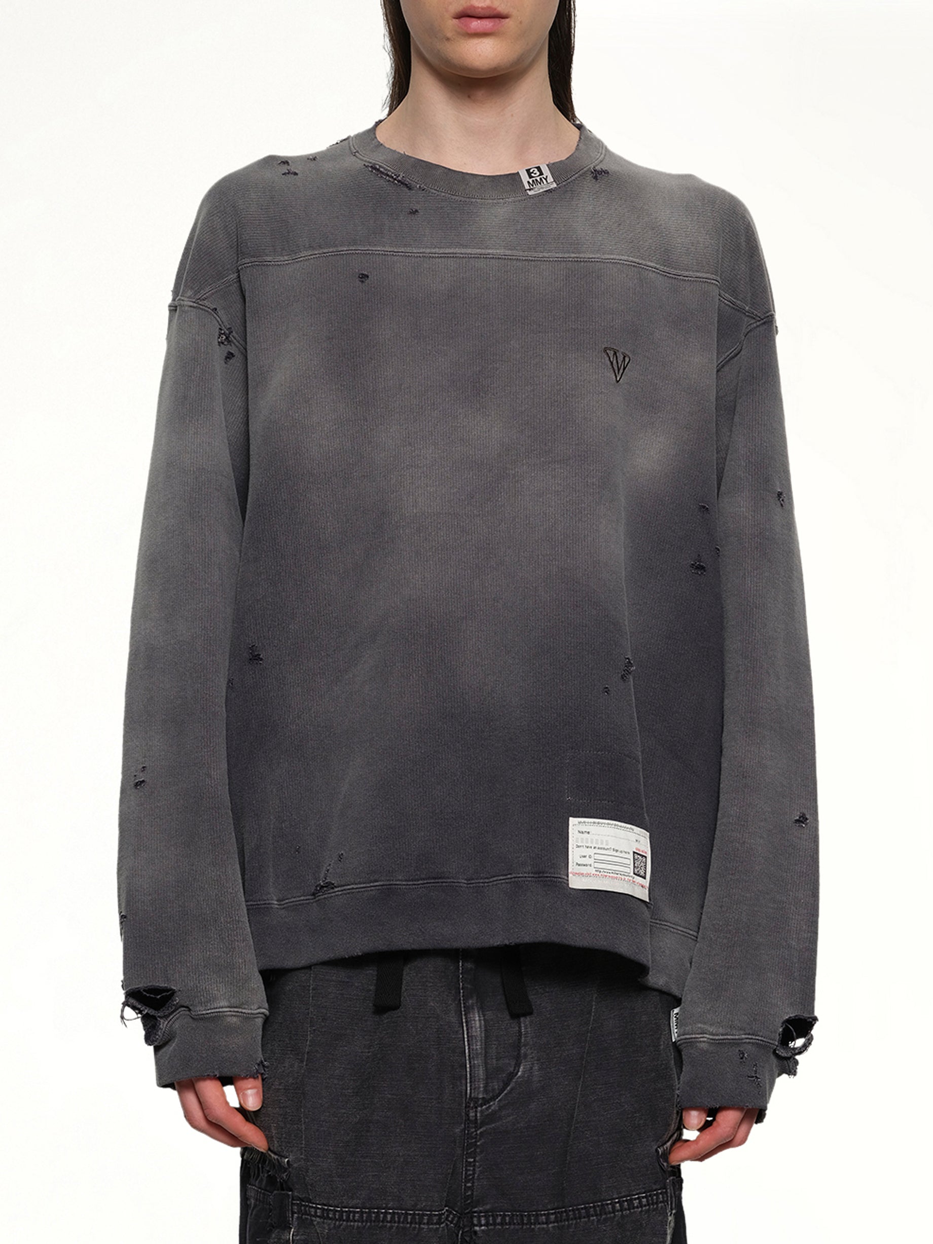 Sun Faded Pullover in Black