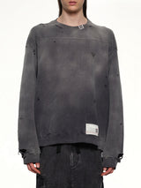 Sun Faded Pullover in Black