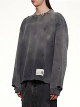 Sun Faded Pullover in Black