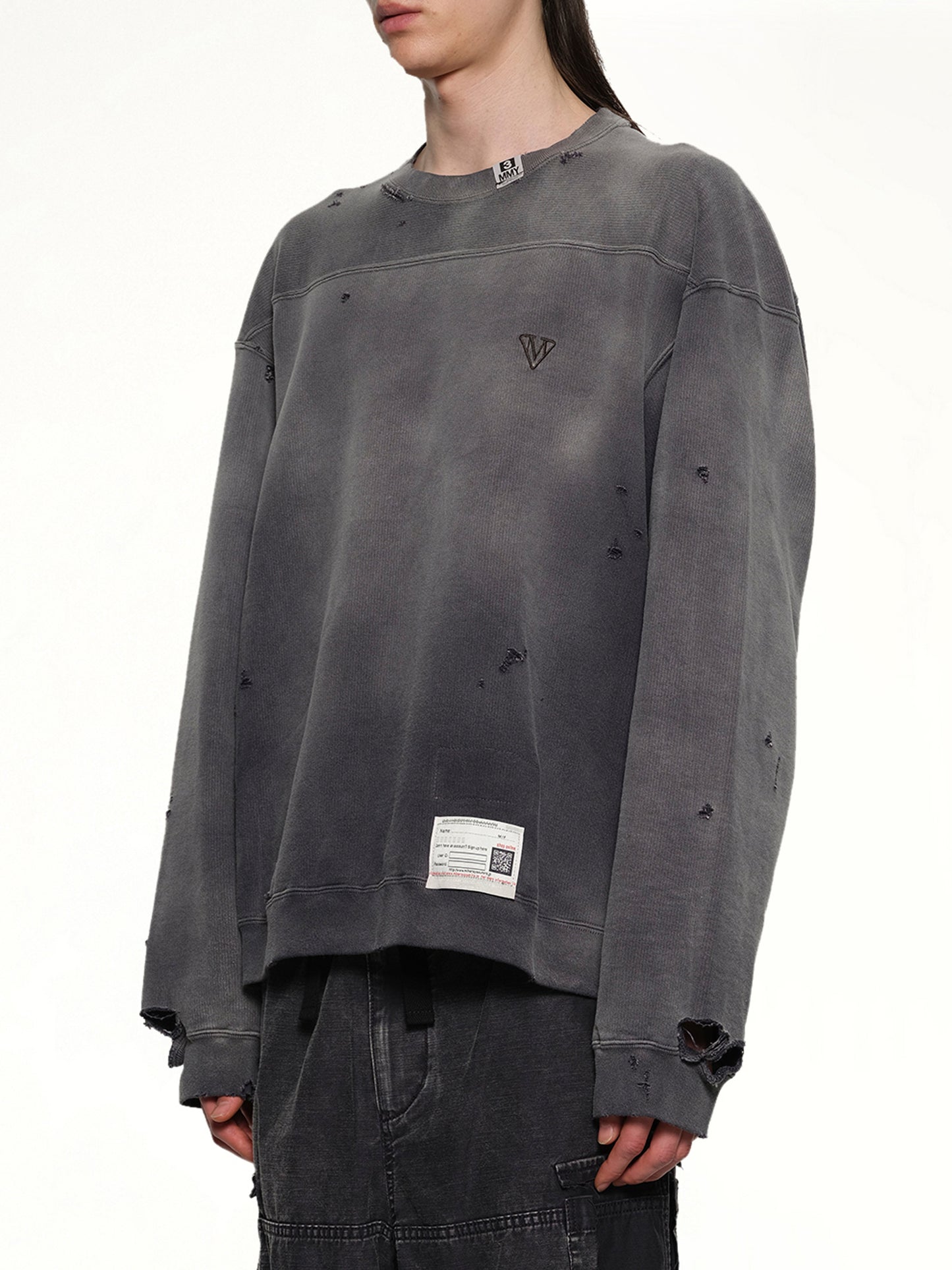 Sun Faded Pullover in Black