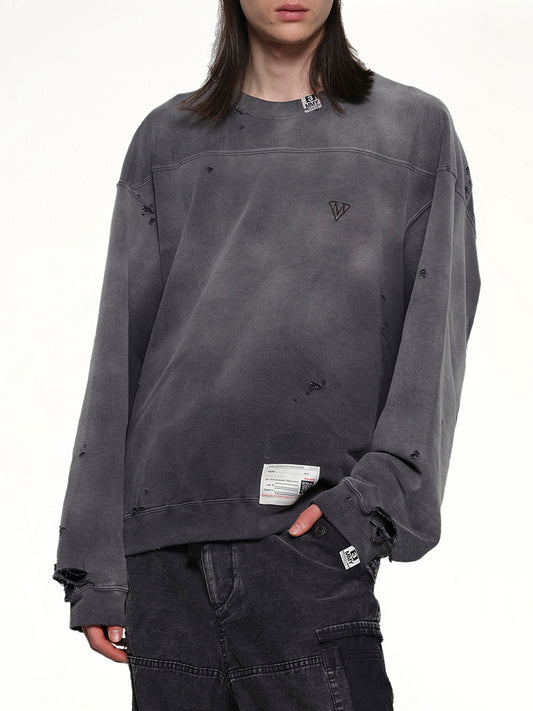 Sun Faded Pullover in Black