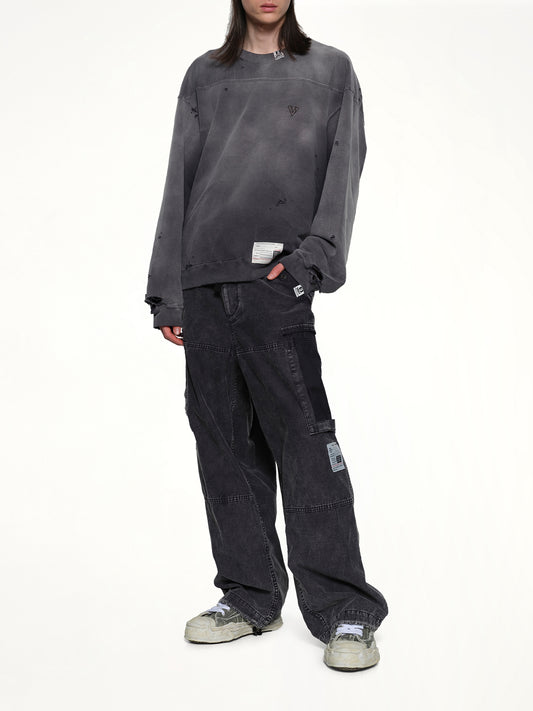 Sun Faded Pullover in Black