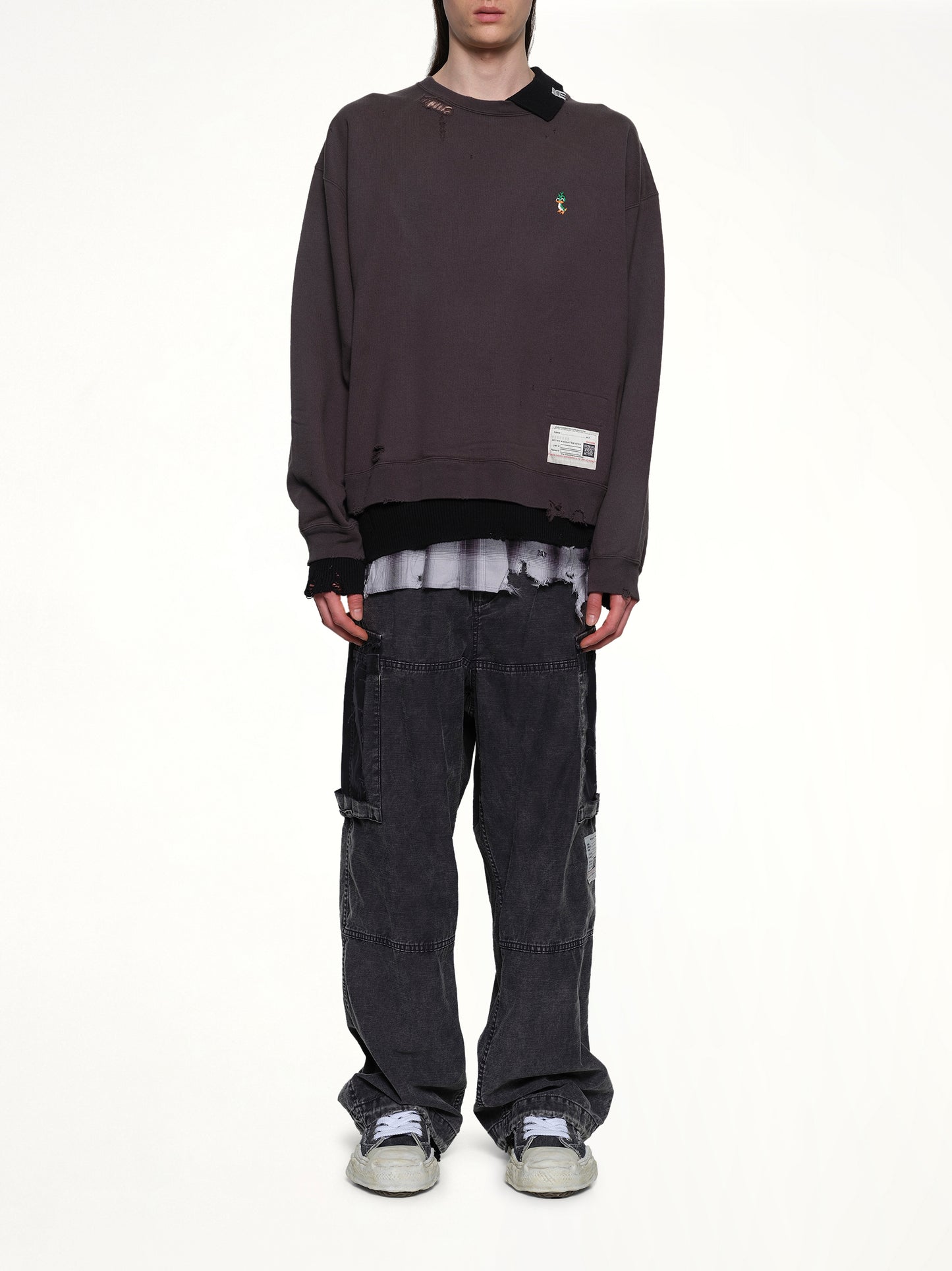 Triple Layered Pullover in Black