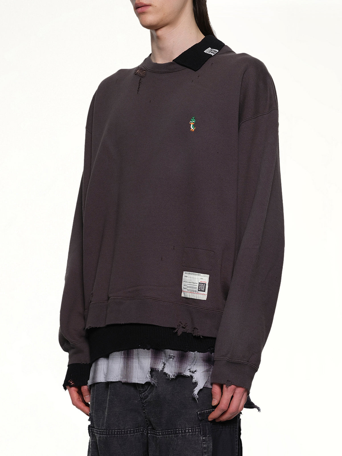 Triple Layered Pullover in Black
