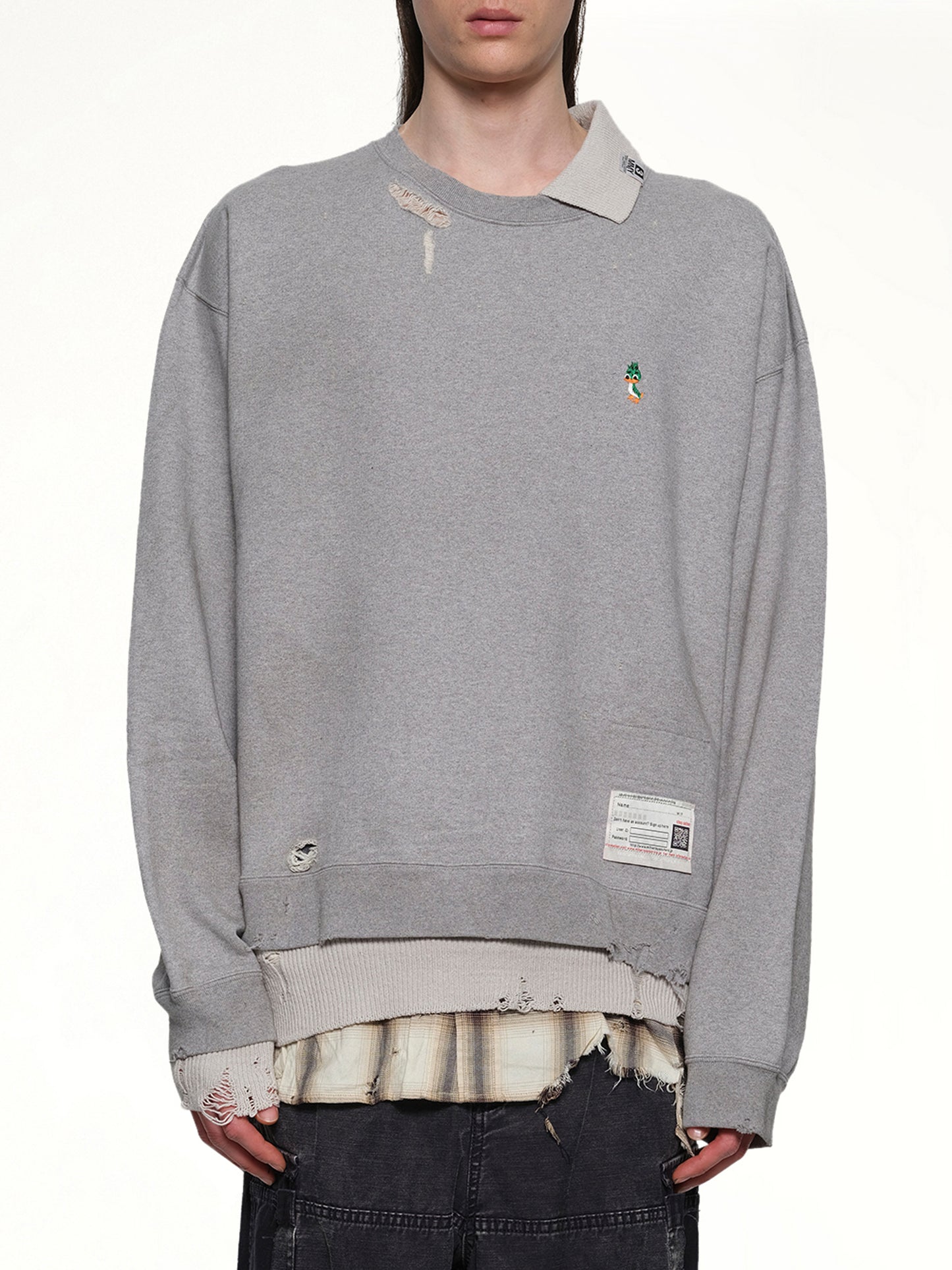 Triple Layered Pullover in Gray
