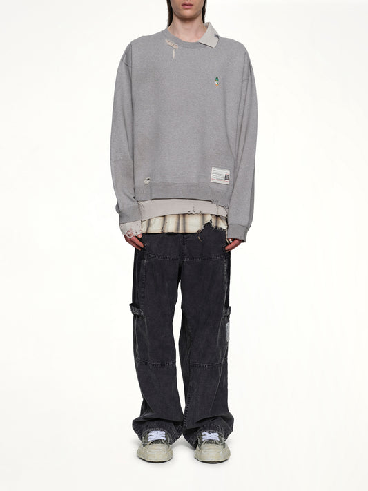 Triple Layered Pullover in Gray