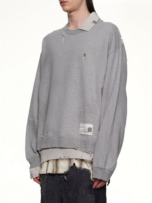 Triple Layered Pullover in Gray