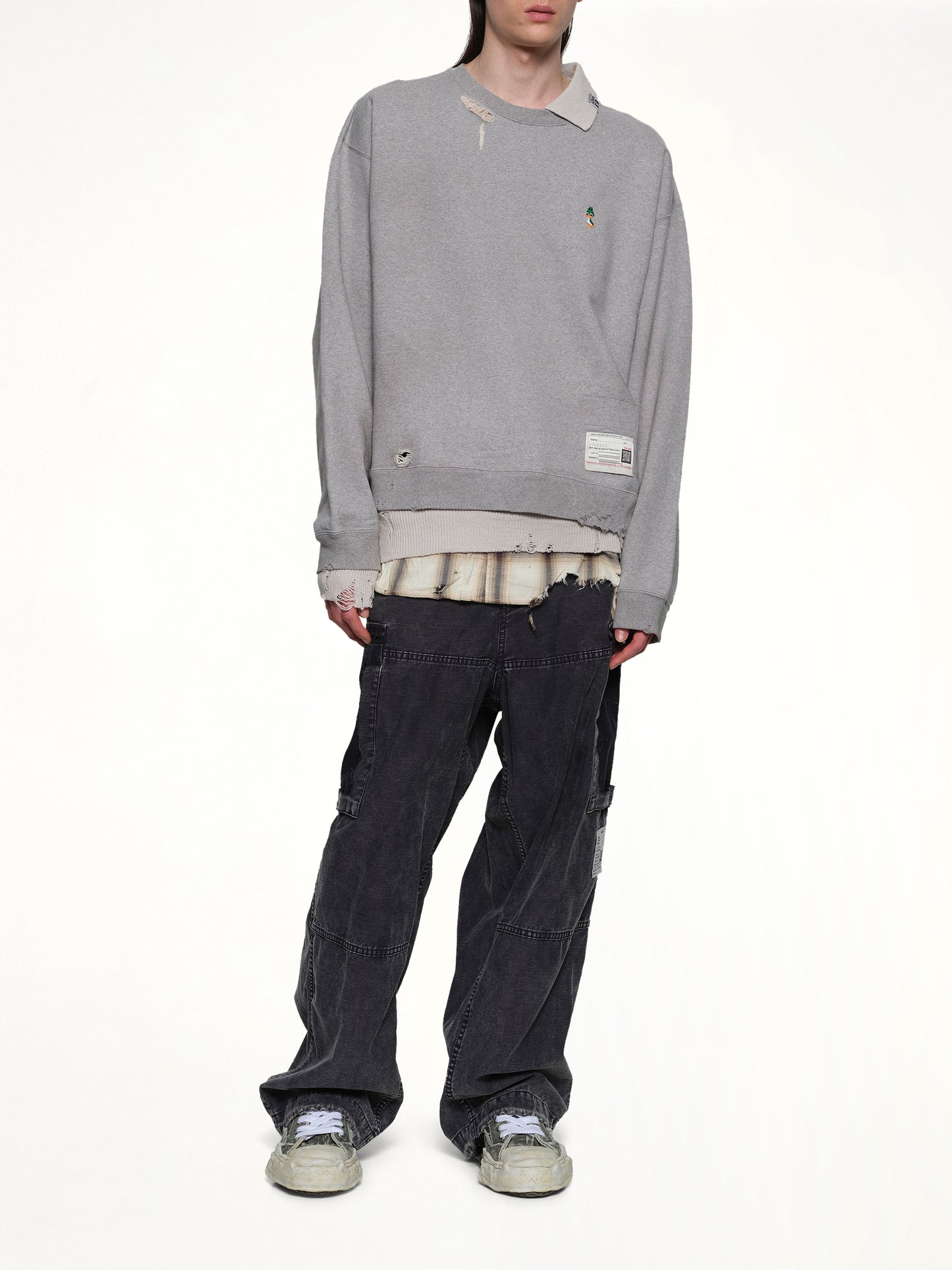 Triple Layered Pullover in Gray