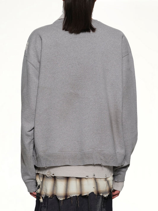 Triple Layered Pullover in Gray