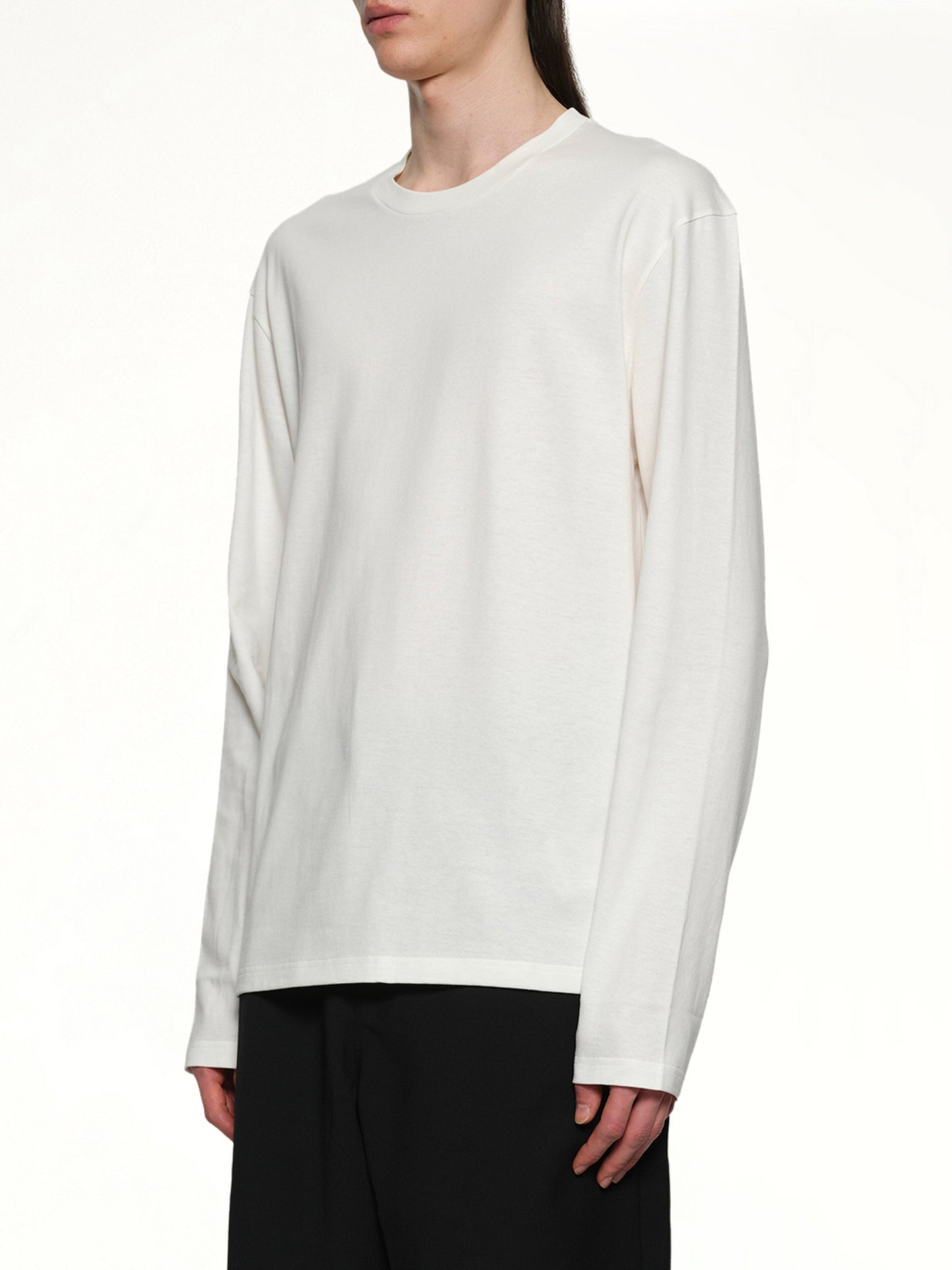 Long Sleeve Logo T-Shirt in Coconut