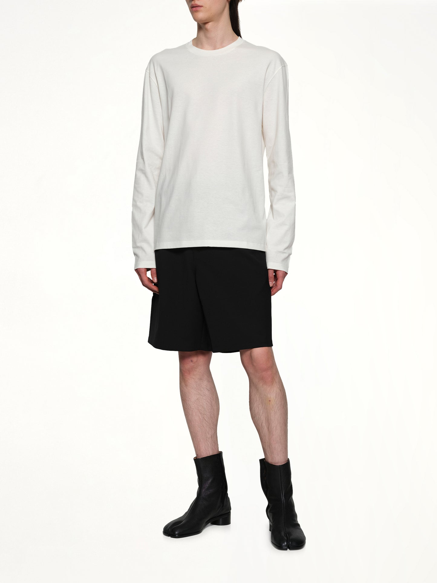 Long Sleeve Logo T-Shirt in Coconut