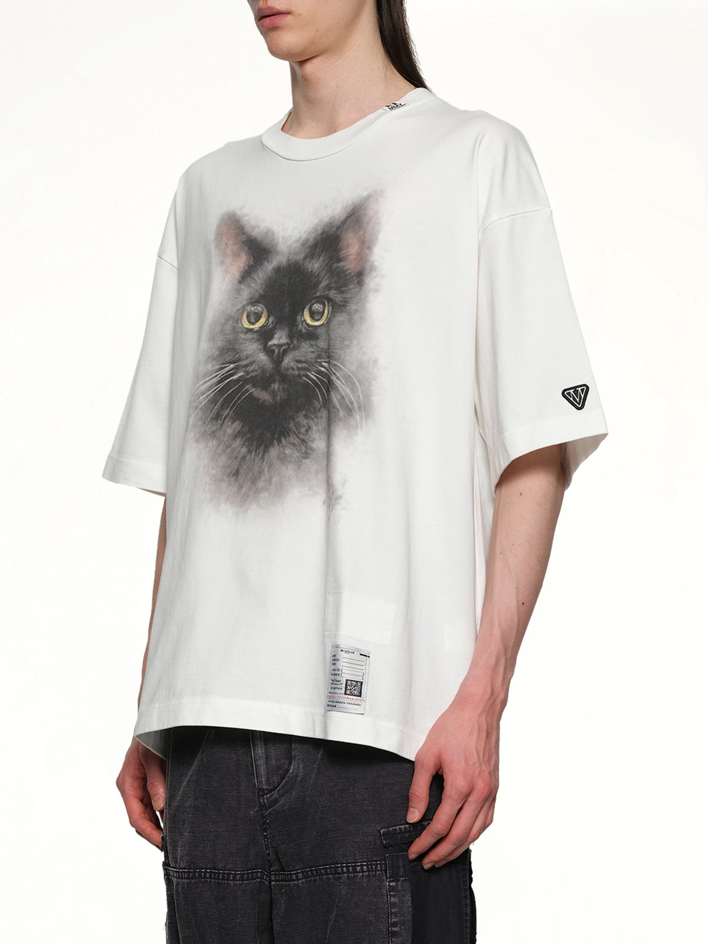 Cat Printed T-Shirt in White
