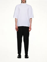 Mock Neck T-Shirt in White