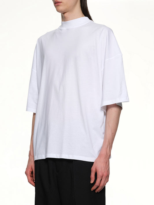Mock Neck T-Shirt in White