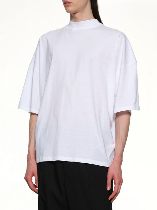 Mock Neck T-Shirt in White
