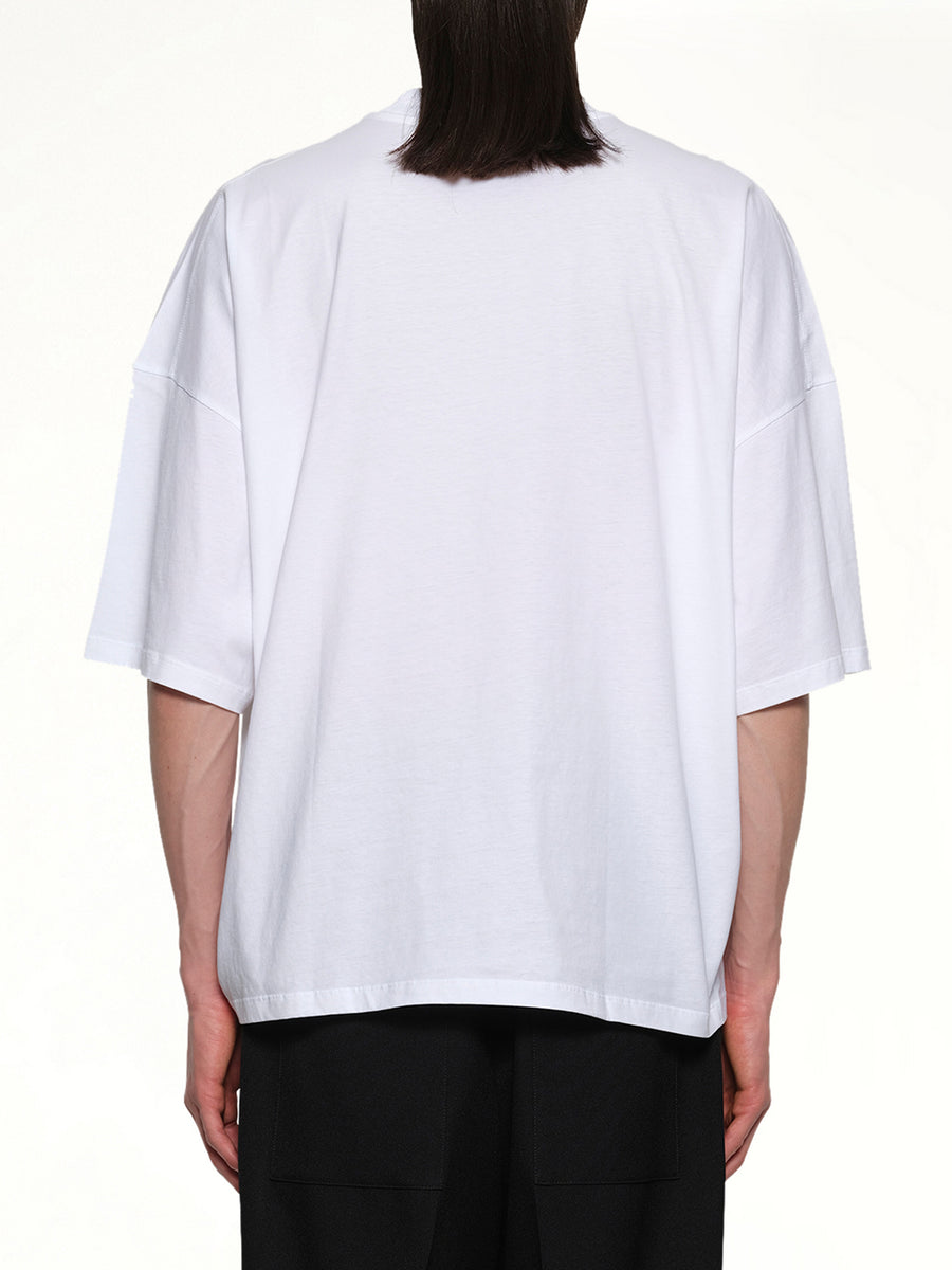 Mock Neck T-Shirt in White