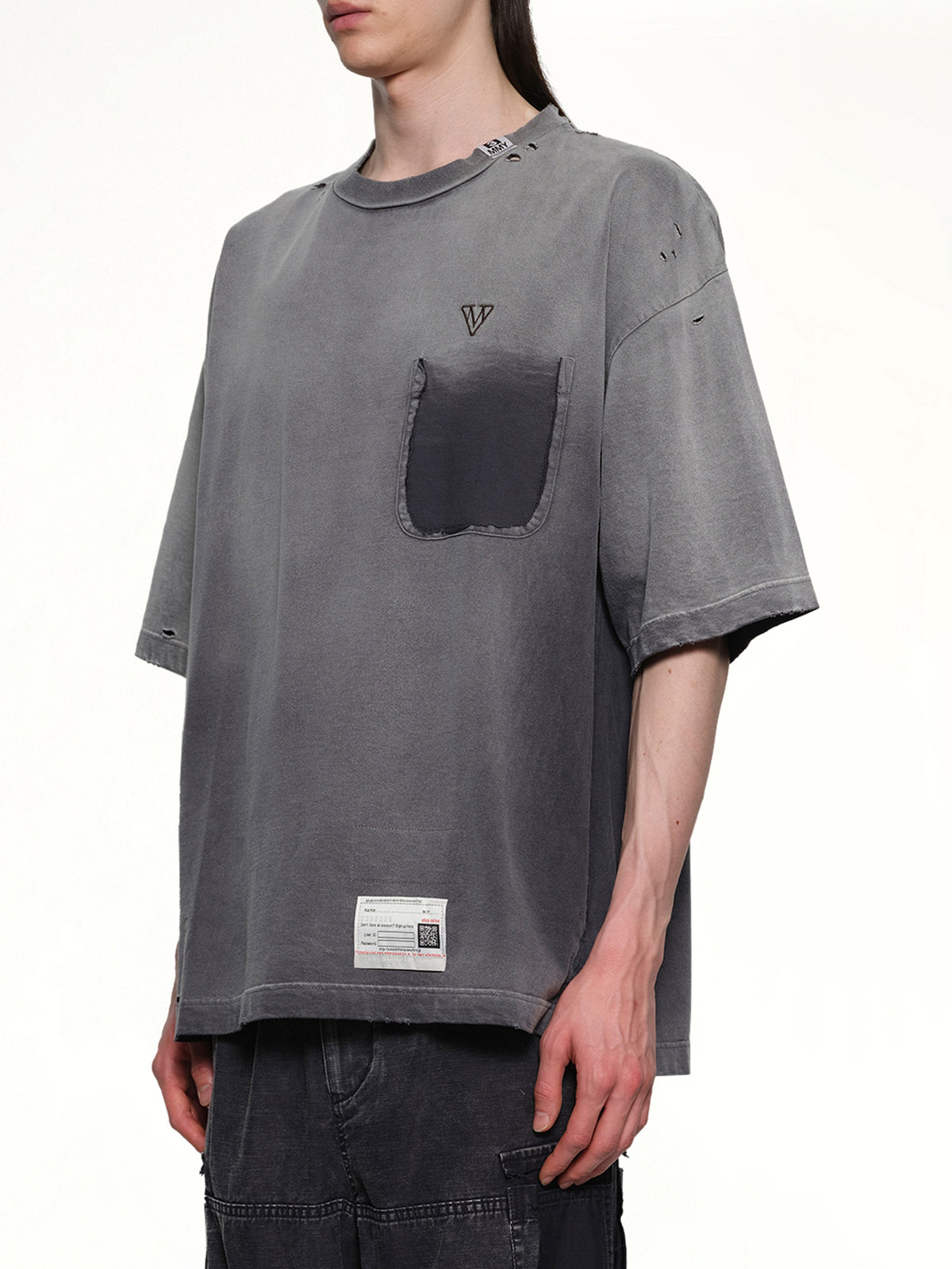 Sun Faded T-Shirt in Black