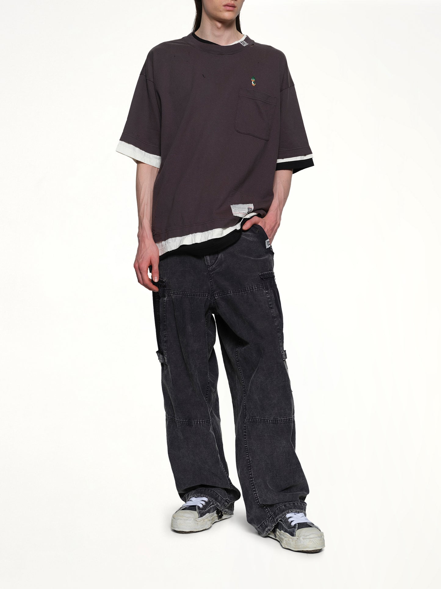 Triple Layered T-Shirt in Black