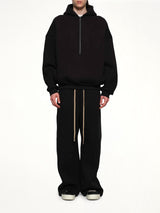 Athletic Halfzip Hoodie in Black