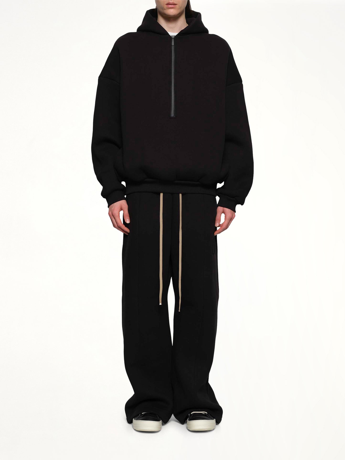 Athletic Halfzip Hoodie in Black