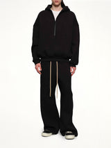 Athletic Halfzip Hoodie in Black
