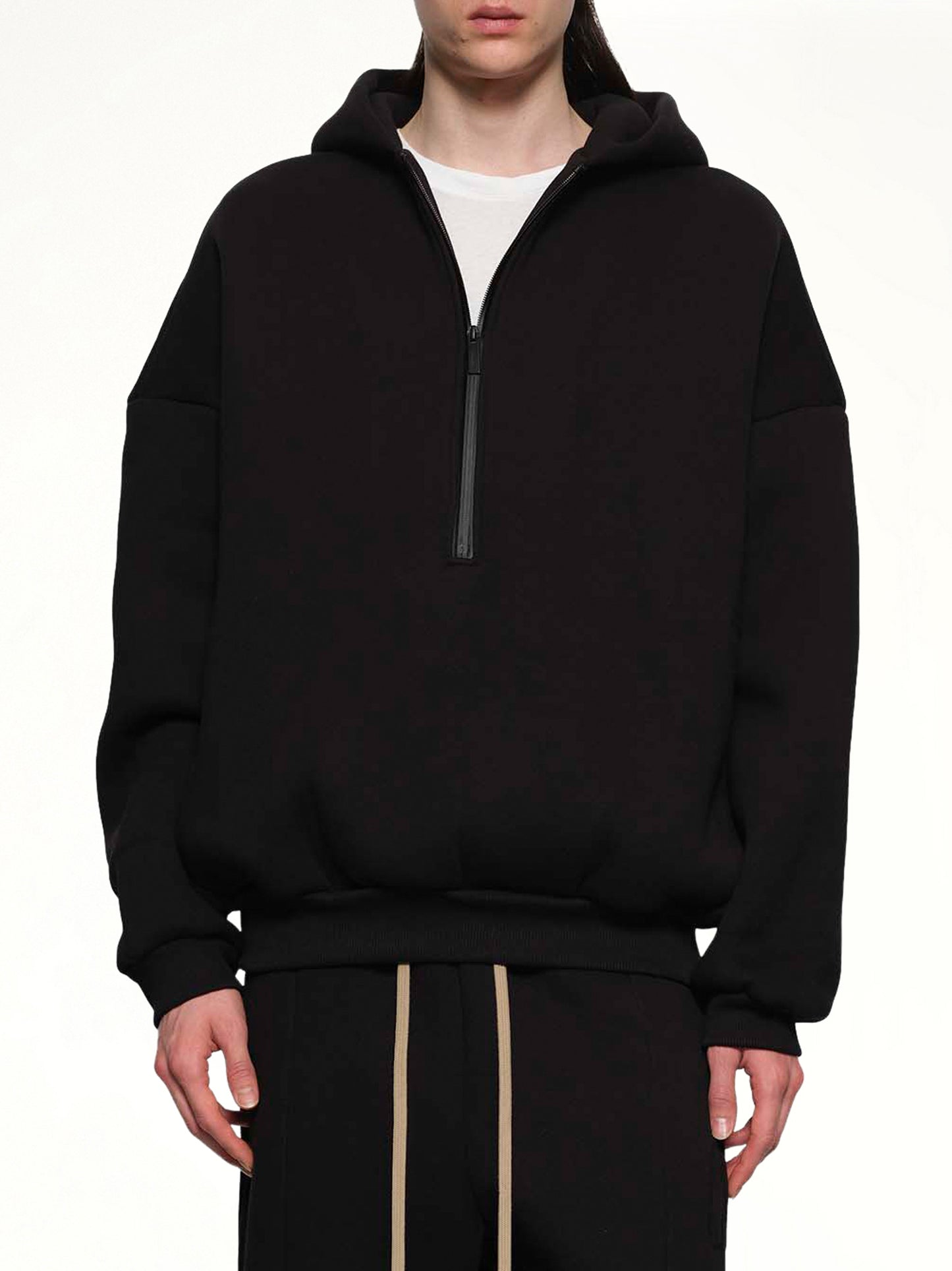 Athletic Halfzip Hoodie in Black