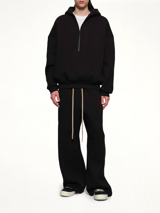 Athletic Halfzip Hoodie in Black