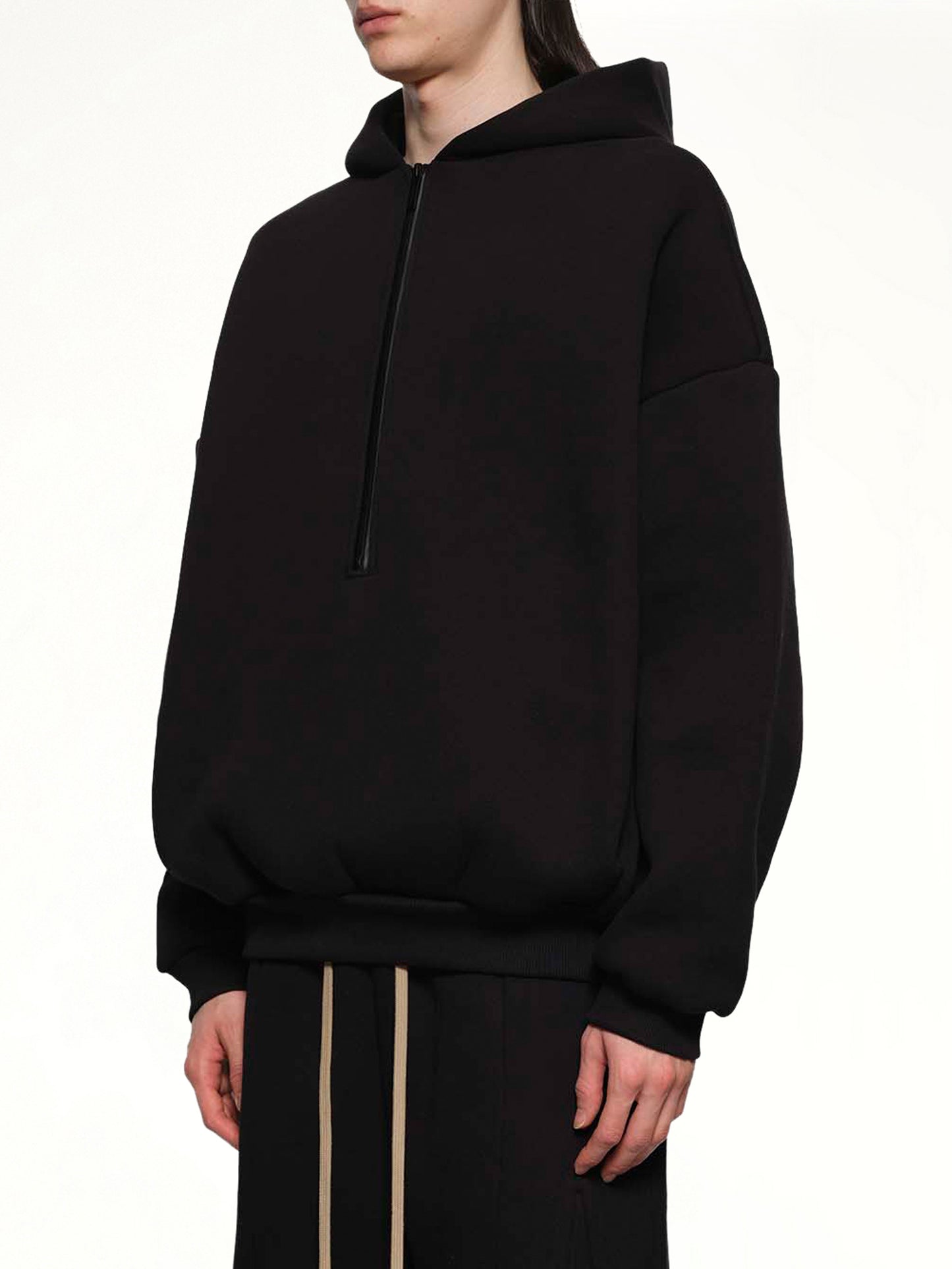 Athletic Halfzip Hoodie in Black