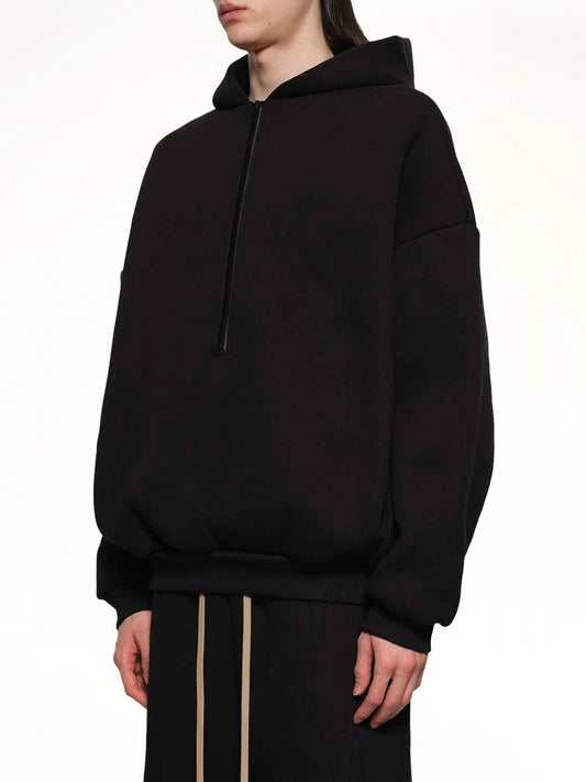 Athletic Halfzip Hoodie in Black