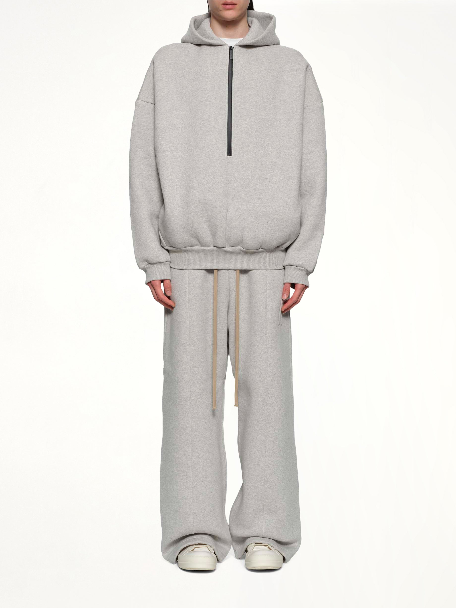 Athletic Halfzip Hoodie in Grey