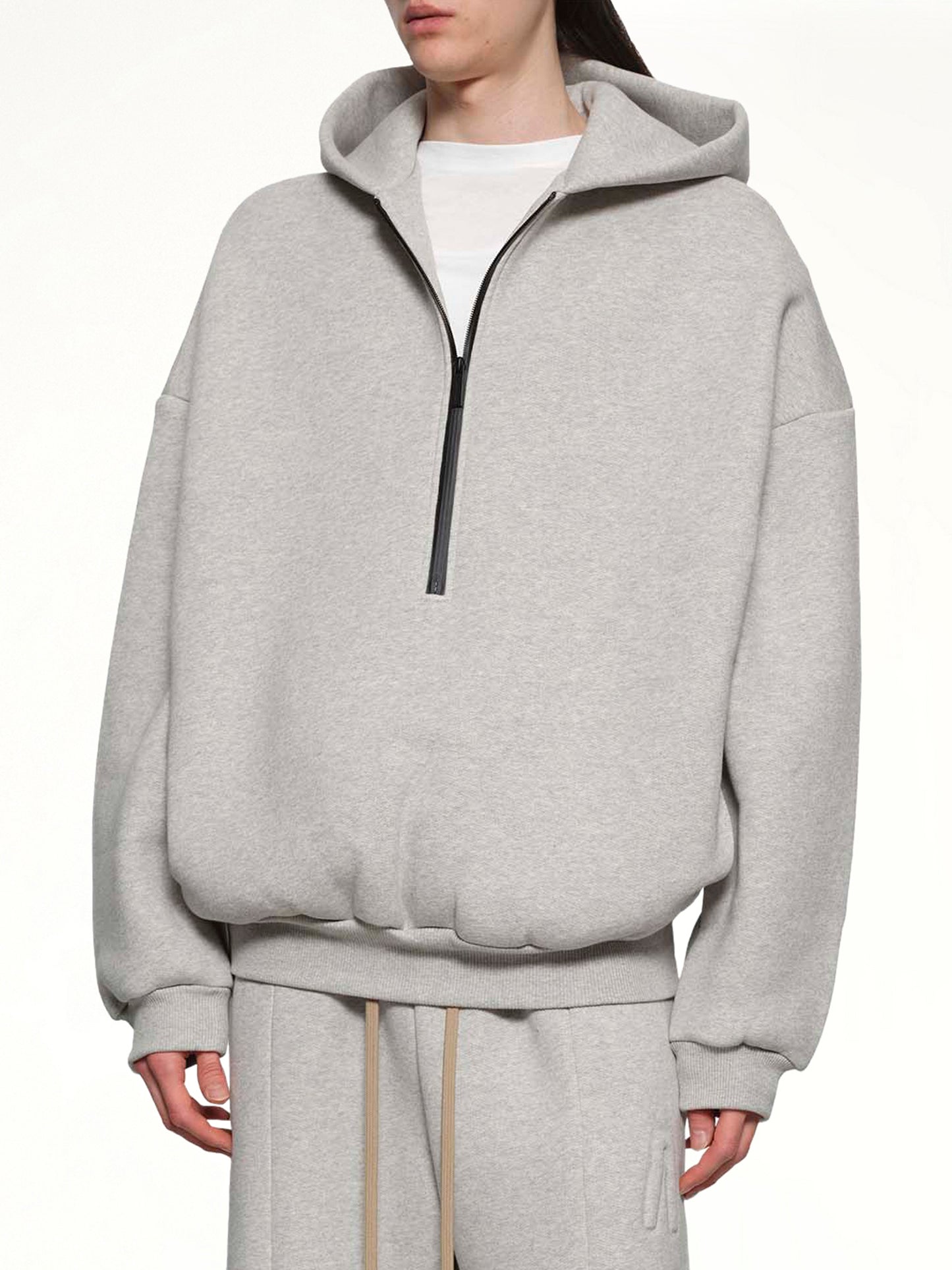 Athletic Halfzip Hoodie in Grey