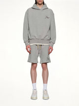 Classique Side Zip Pullover Hoodie in Heather Grey/Black