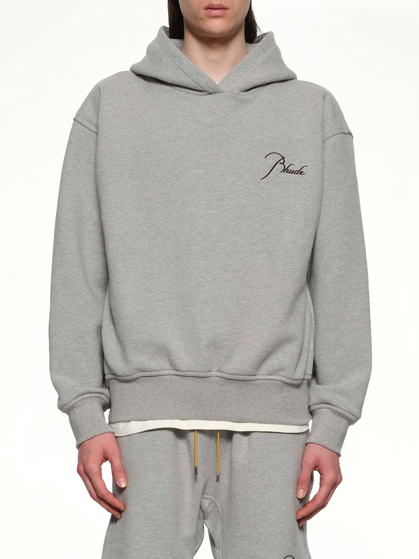 Classique Side Zip Pullover Hoodie in Heather Grey/Black