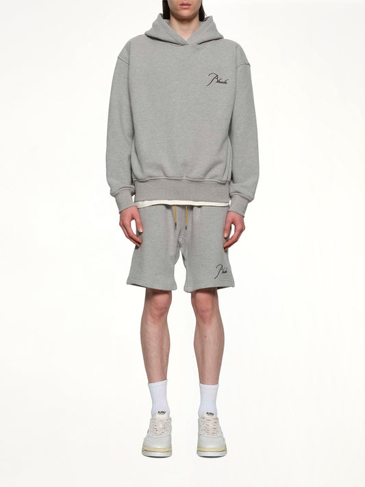 Classique Side Zip Pullover Hoodie in Heather Grey/Black