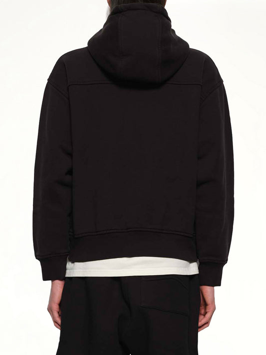 Classique Zip Up Hoodie in Black/White