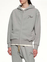 Classique Zip Up Hoodie in Heather Grey/Black