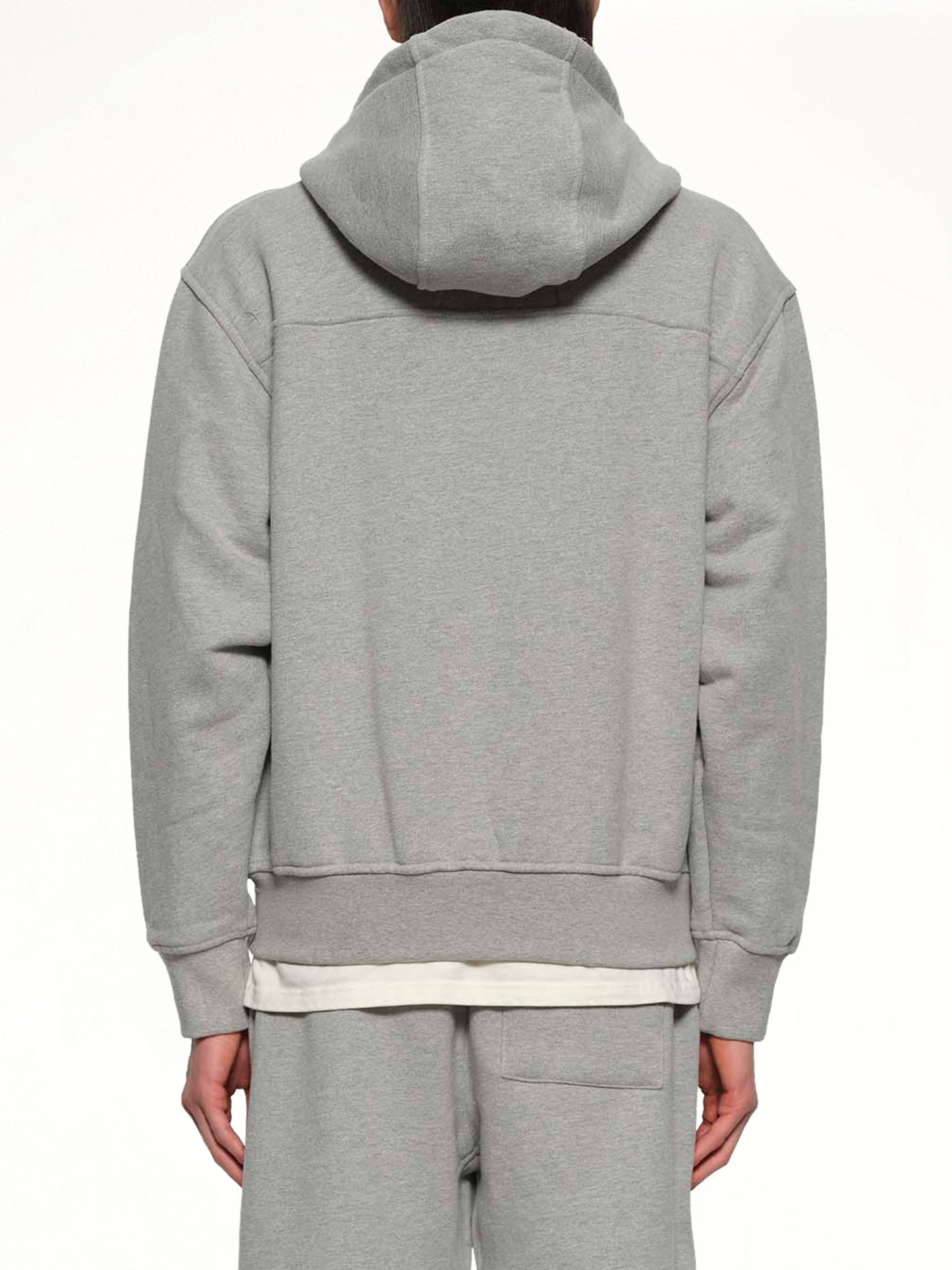 Classique Zip Up Hoodie in Heather Grey/Black