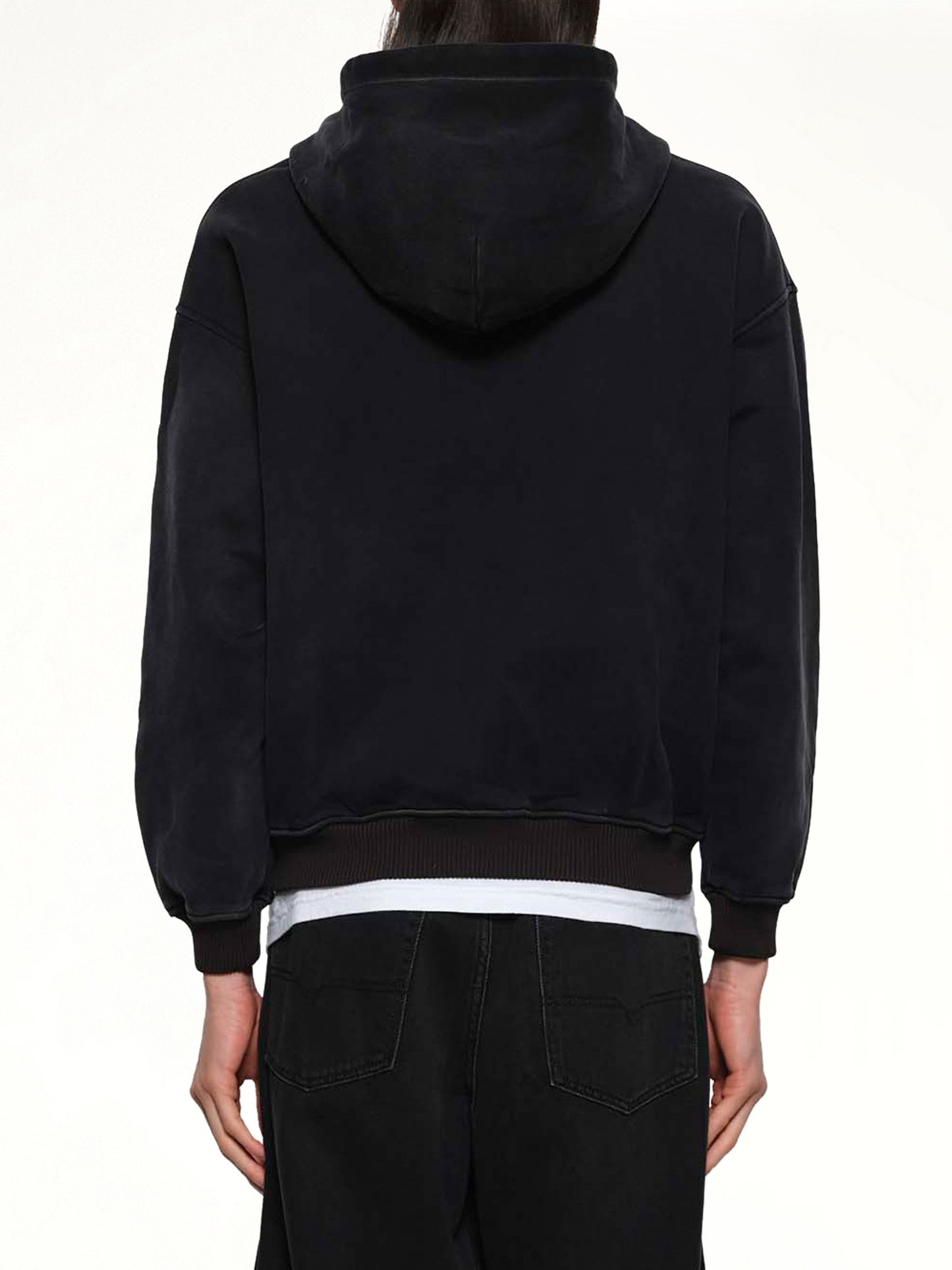 Side Eye Face Hoodie in Black