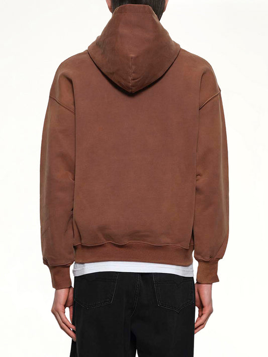 Sun Faded Hoodie in Brown