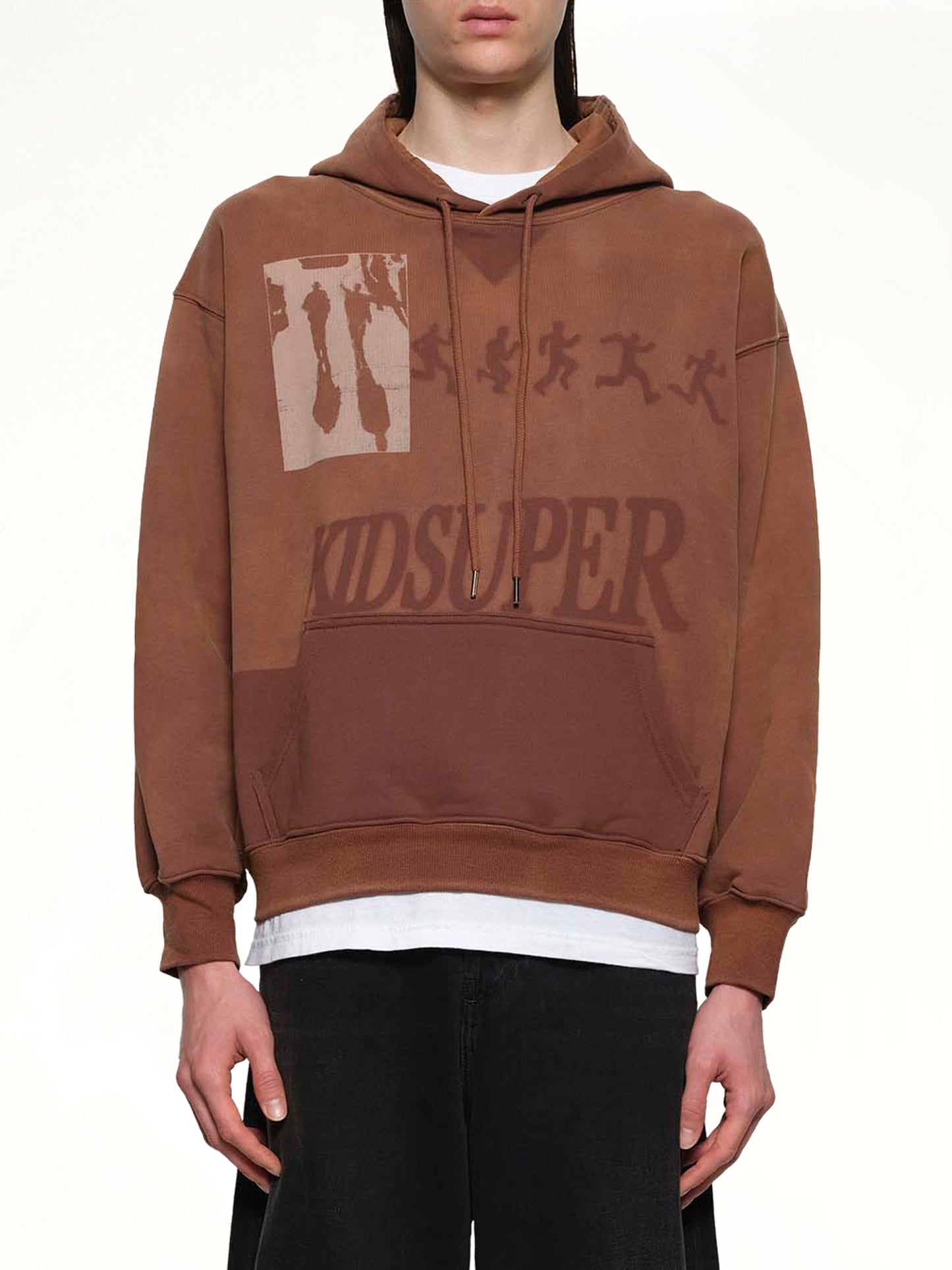 Sun Faded Hoodie in Brown