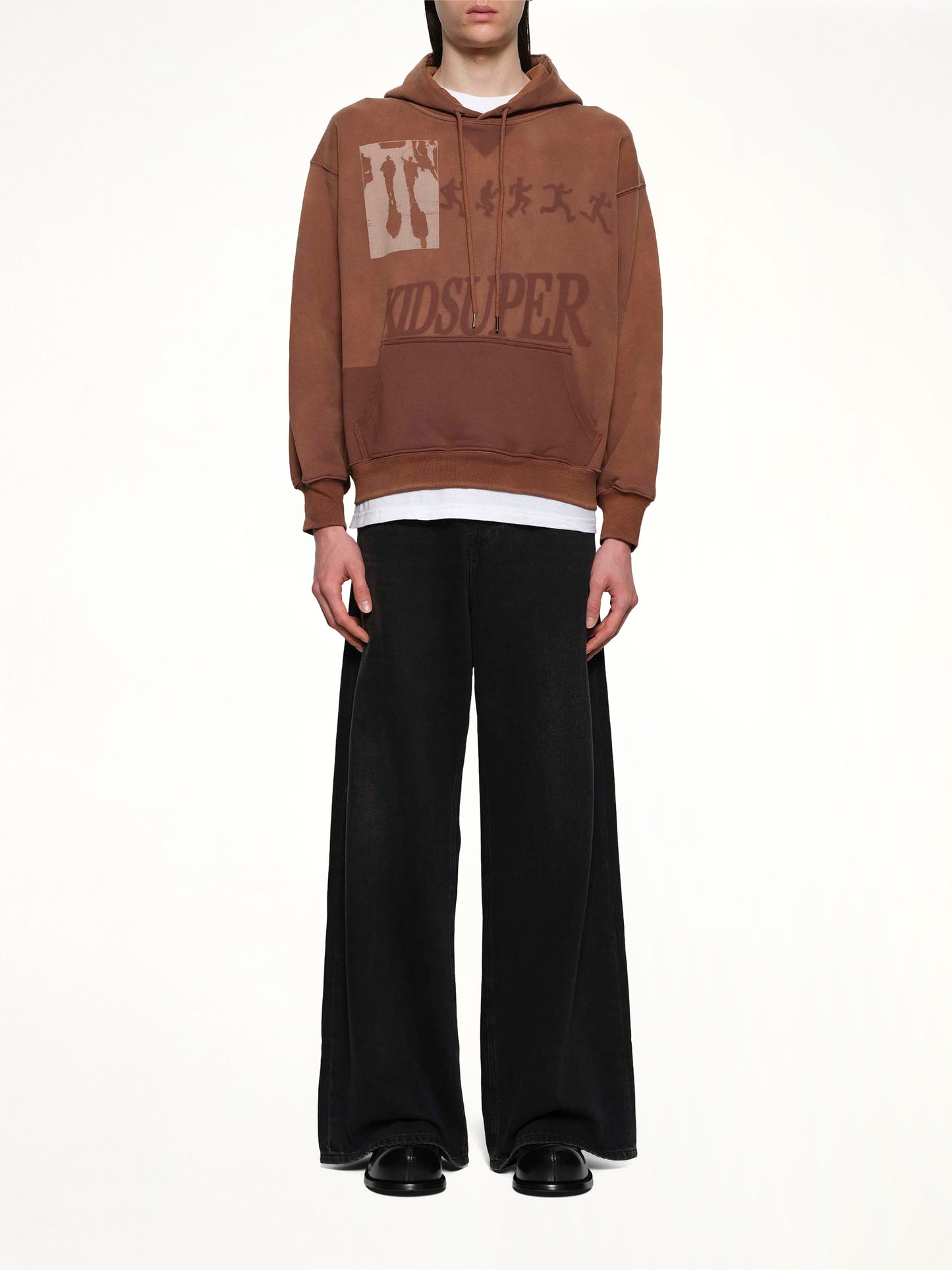 Sun Faded Hoodie in Brown