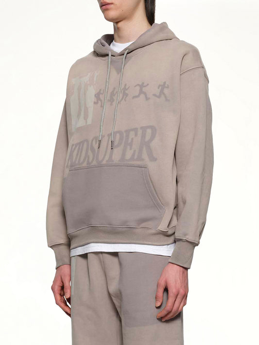 Sun Faded Hoodie in Grey