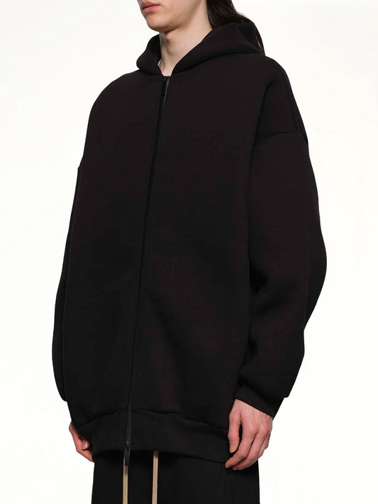 Zip Hoodie in Black