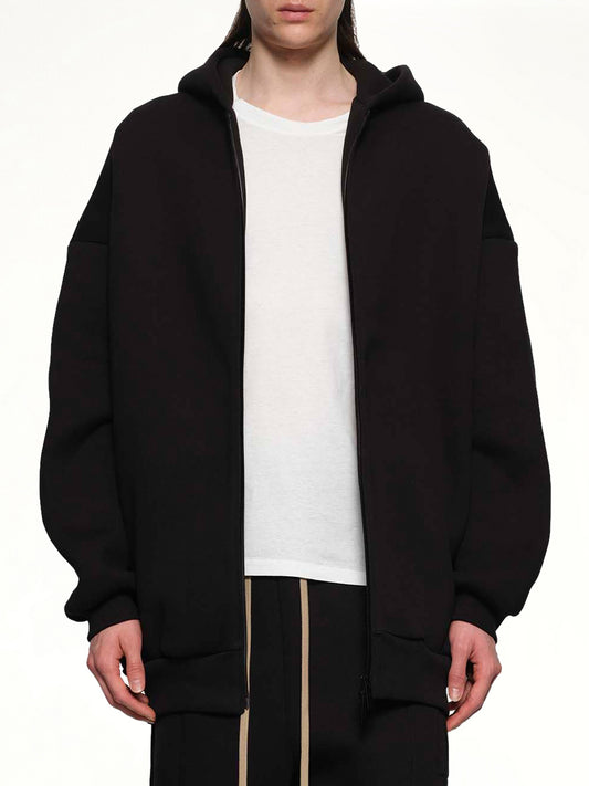 Zip Hoodie in Black