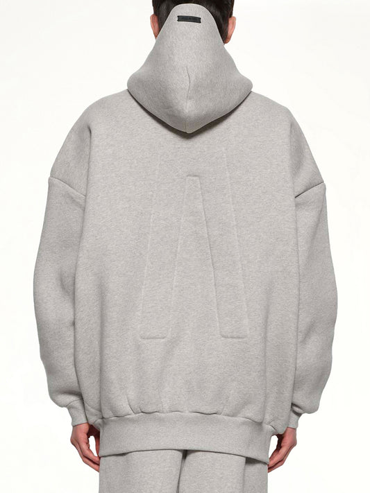 Zip Hoodie in Melange Grey