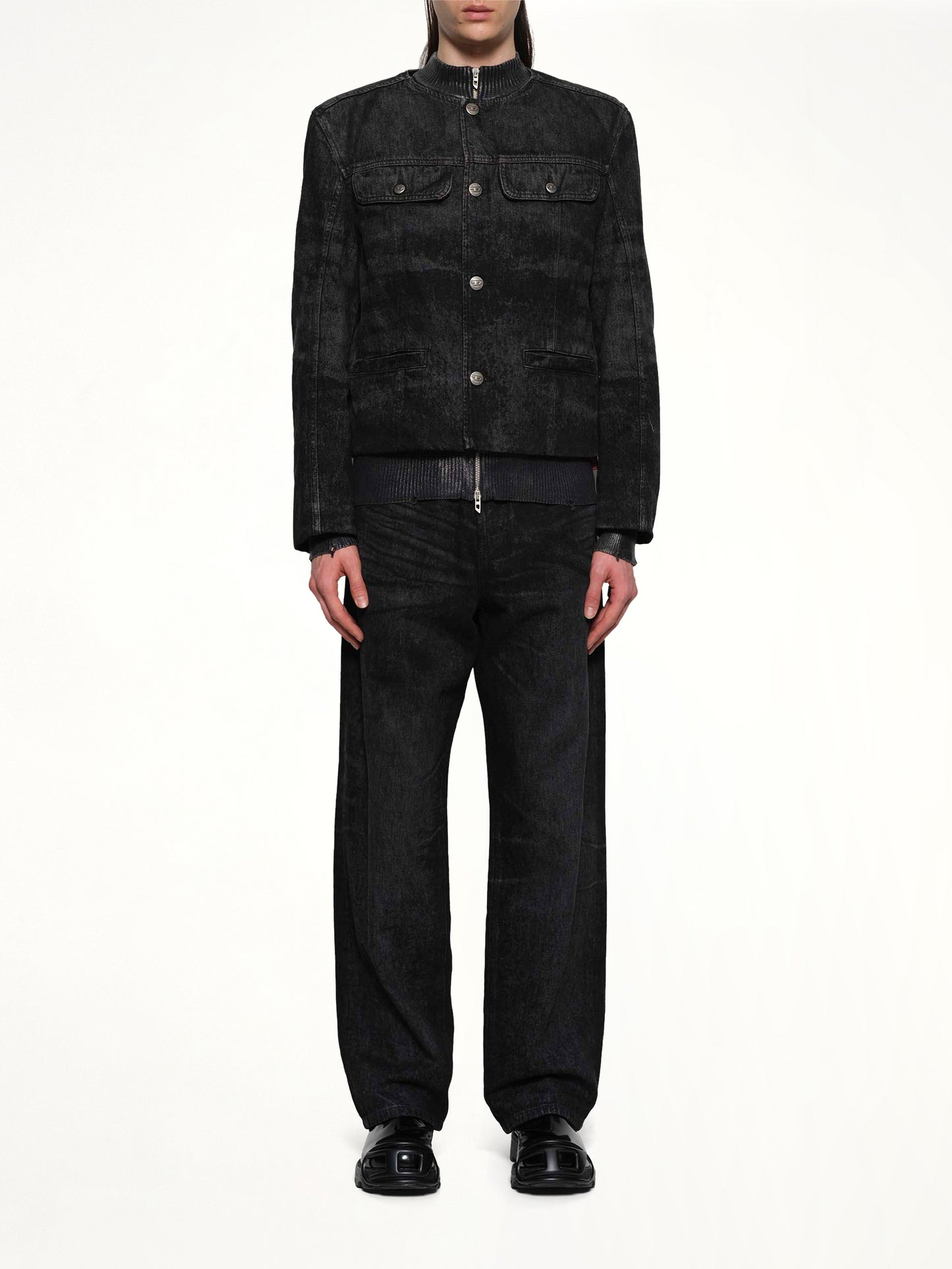 D-ABERDEEN-FSH2 Runway Jacket in Black