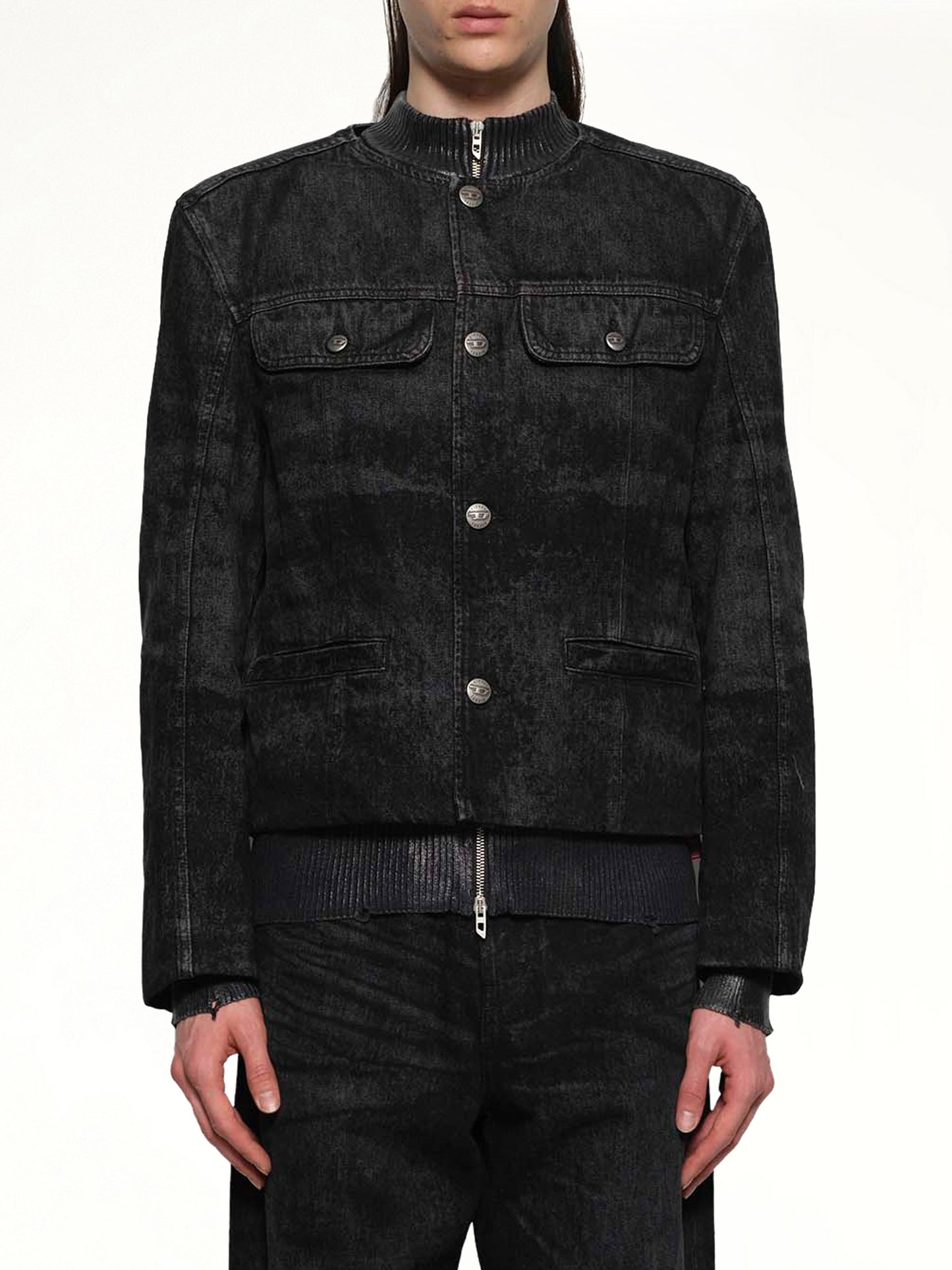 D-ABERDEEN-FSH2 Runway Jacket in Black